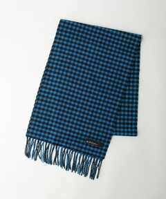 Gun Club Check Wool Scarf 3236-699-1017 32366991017: Royal Gun Club Check Wool Scarf 3236-699-1017 32366991017: Royal