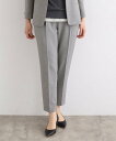 【SALE/50%OFF】INDIVI 【定番スーツ/洗える/メランジ】ウールライクタックテーパードパンツ インディヴィ パンツ その他のパンツ グレー ベージ...