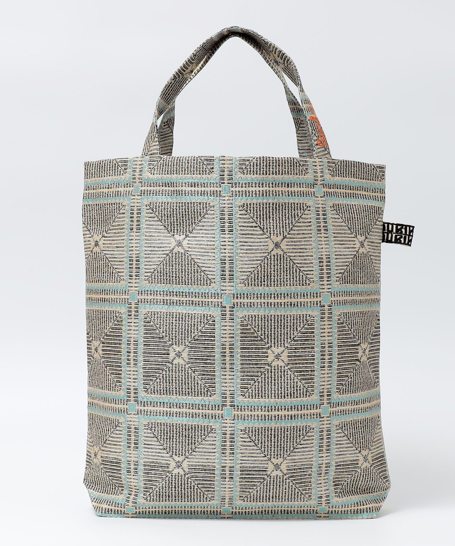 SHIPS MEN BINDU: CROCHET JACQUUARD TOTE シップス バッグ トートバッグ ブラック グレー【送料無料】