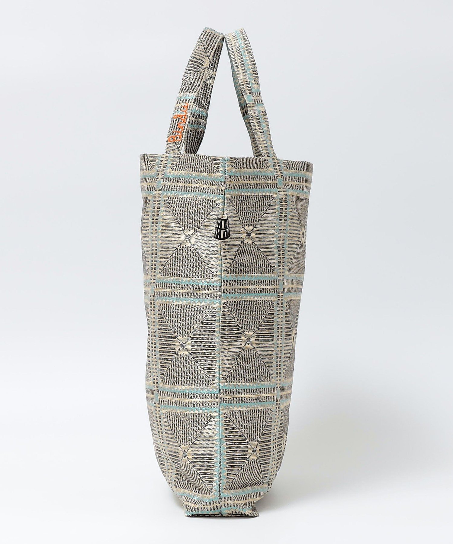 SHIPS MEN BINDU: CROCHET JACQUUARD TOTE シップス バッグ トートバッグ ブラック グレー【送料無料】