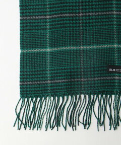 Glen Plaid Wool Scarf 3236-699-1018 32366991018: Dark Green Glen Plaid Wool Scarf 3236-699-1018 32366991018: Dark Green