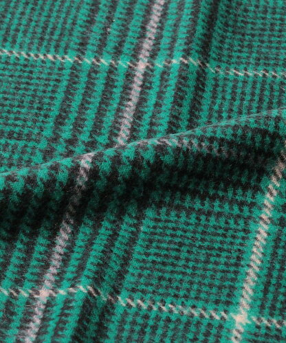 Glen Plaid Wool Scarf 3236-699-1018 32366991018: Dark Green Glen Plaid Wool Scarf 3236-699-1018 32366991018: Dark Green