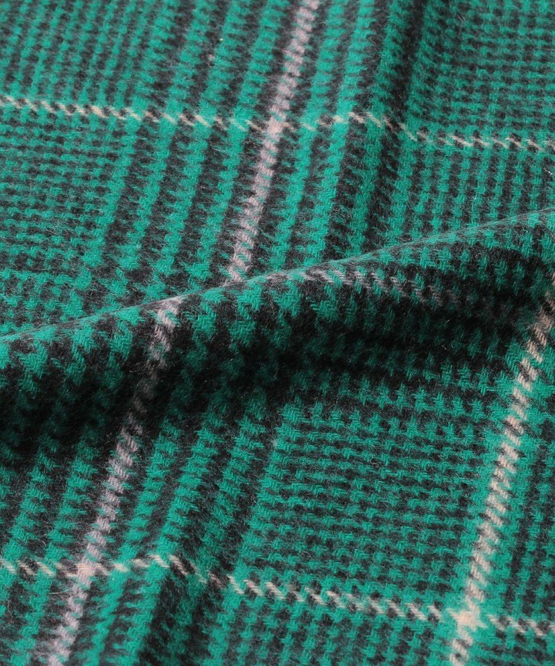 Green Label Relaxing Glen Plaid Wool Scarf 3236-699-1018 32366991018