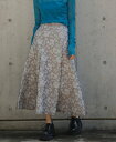 【SALE／30%OFF】LE CIEL BLEU LE CIEL BLEU/フラワージャガードパネルスカート / Flower Jacquard Paneled Skirt ルシェルブルー スカート ロング・マキシスカート グレー ブラック【送料無料】