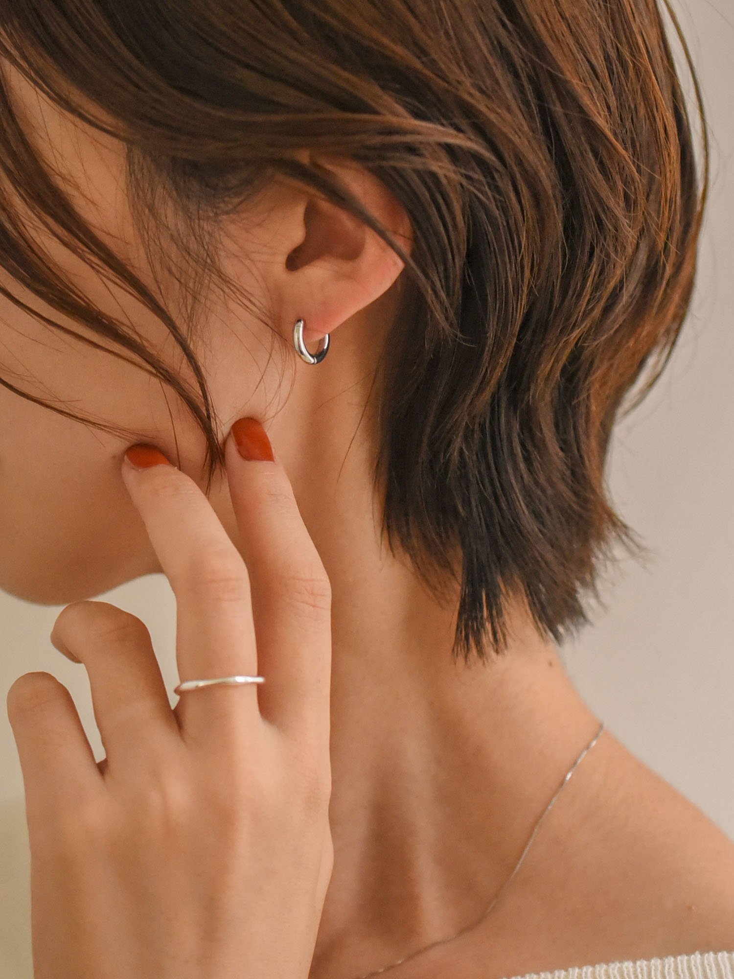 styiro styiro/金属アレルギー対応 ミニフープピアス イストワール アクセサリー・腕時計 ピアス シルバー