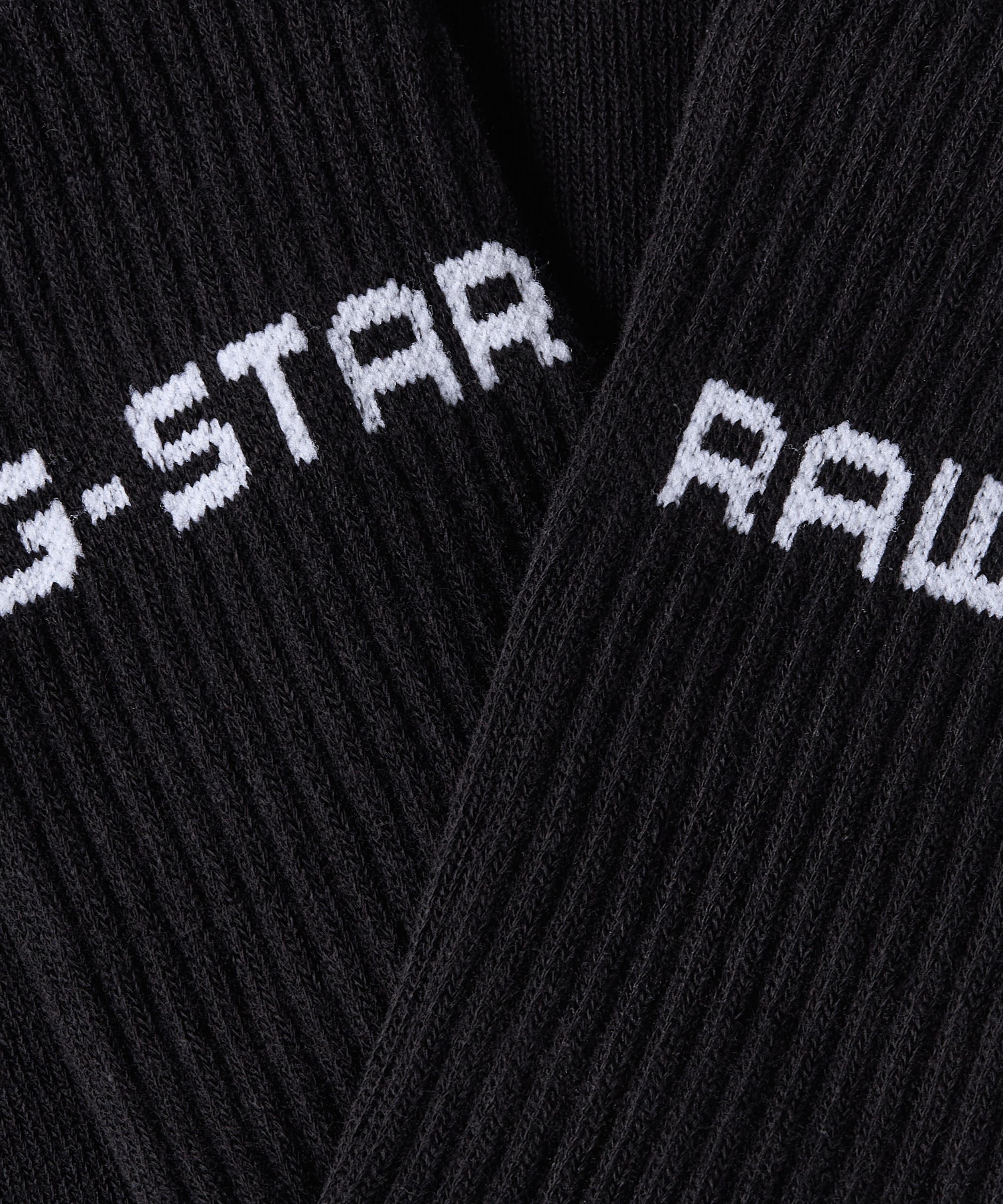 G-Star RAW 【公式ショップ】SPORT SOCK 2-PACK/ロゴソックス/2足セット ジースターロゥ 靴下・レッグウェア 靴下 ブラック