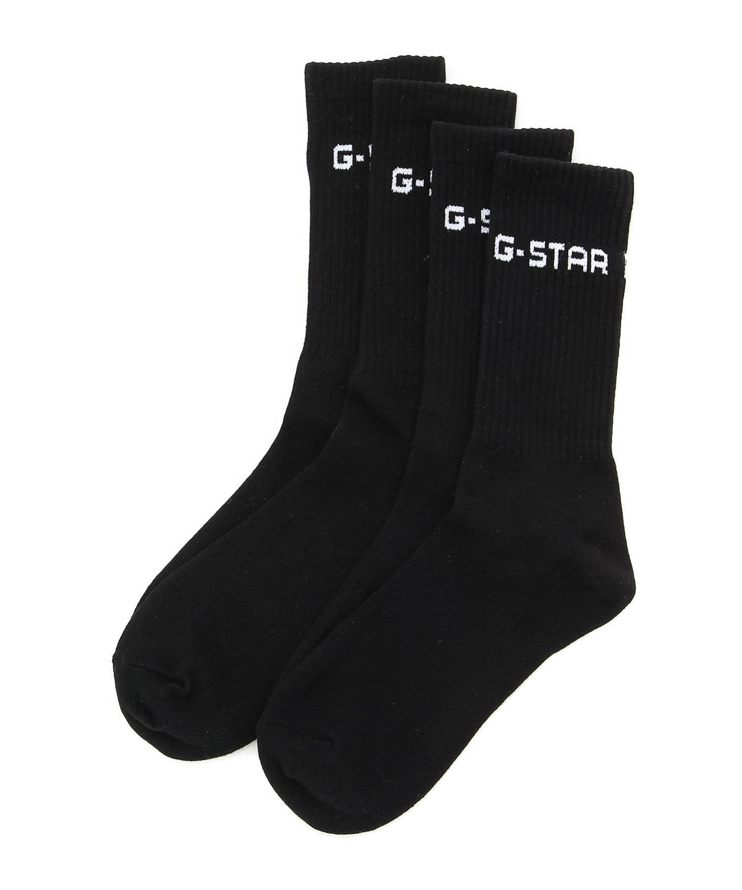 G-Star RAW 【公式ショップ】SPORT SOCK 2-PACK/ロゴソックス/2足セット ジースターロゥ 靴下・レッグウェア 靴下 ブラック