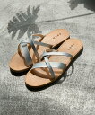 【SALE/32%OFF】coen クロスストラップフラットサンダル(WEB限定サイズ) コーエン シューズ・靴 サンダル シルバー ブラック