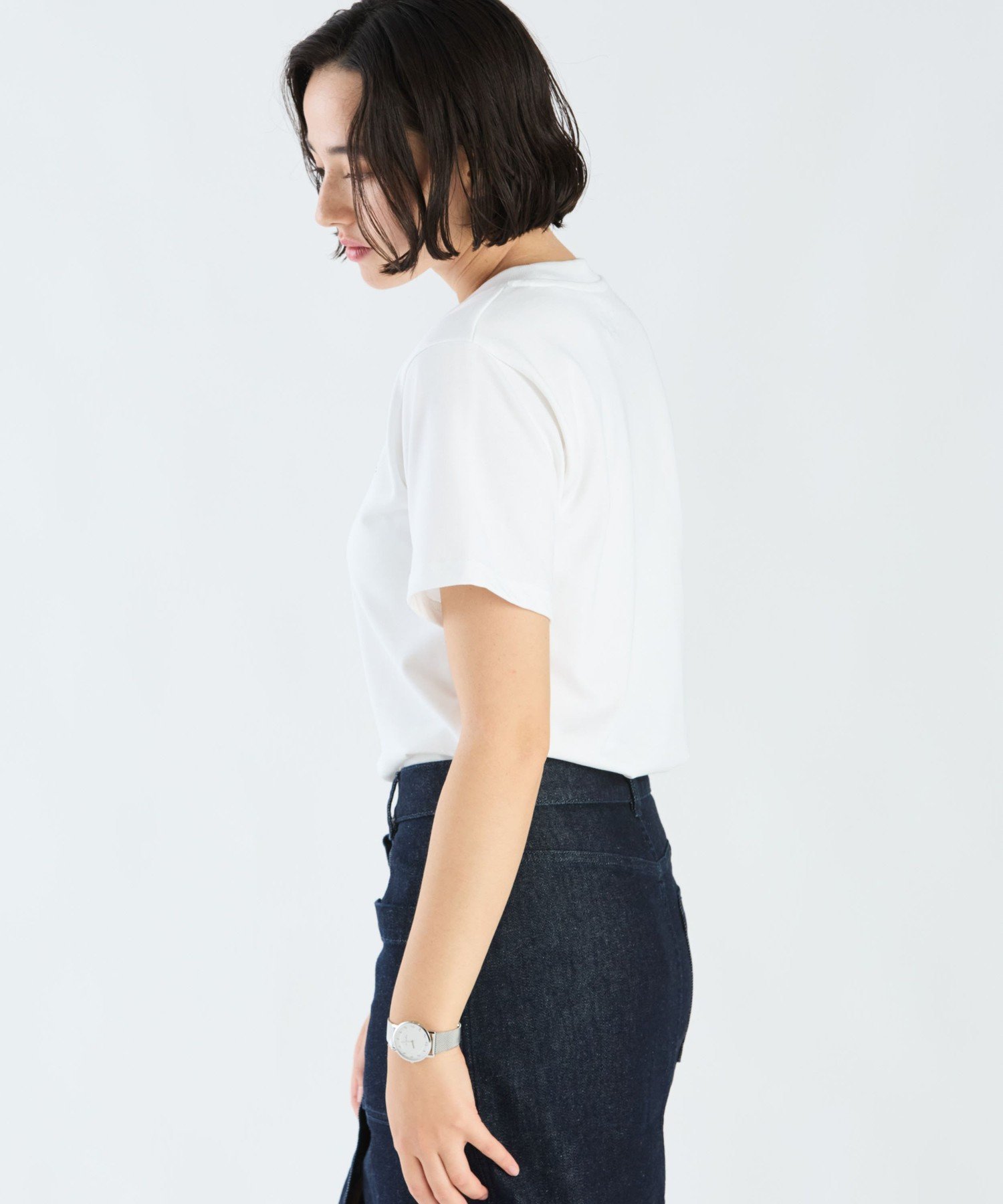 ミニロゴ コットン 半袖 Tシャツ "Christof" アニエスベー トップス カットソー・Tシャツ ホワイト