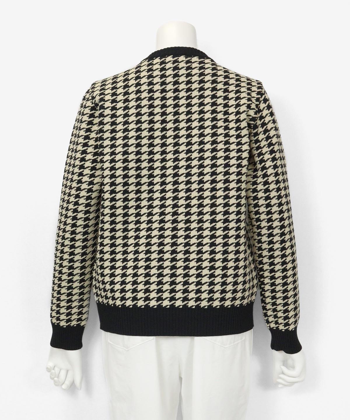 【SALE／40%OFF】Picone Club 千鳥柄ニットブルゾン ピッコーネクラブ ジャケット・アウター ブルゾン・ジャンパー ネイビー ブラック【送料無料】