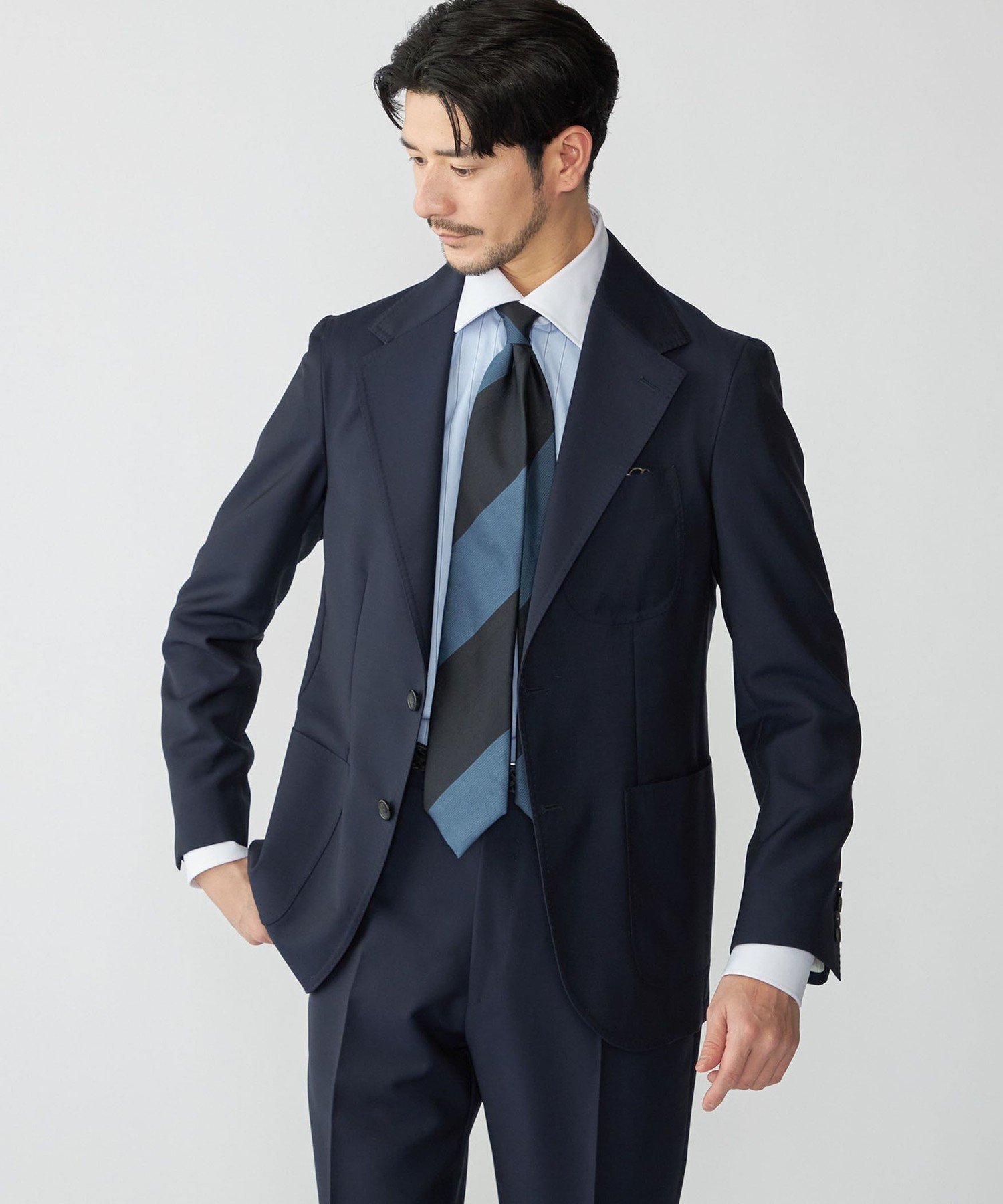 【SALE／30%OFF】SHIPS MEN 【SHIPS別注】Errico Formicola: ウール/モヘヤ トロピカル ジャケット シップス ジャケット・アウター テーラードジャケット・ブレザー ネイビー【送料無料】