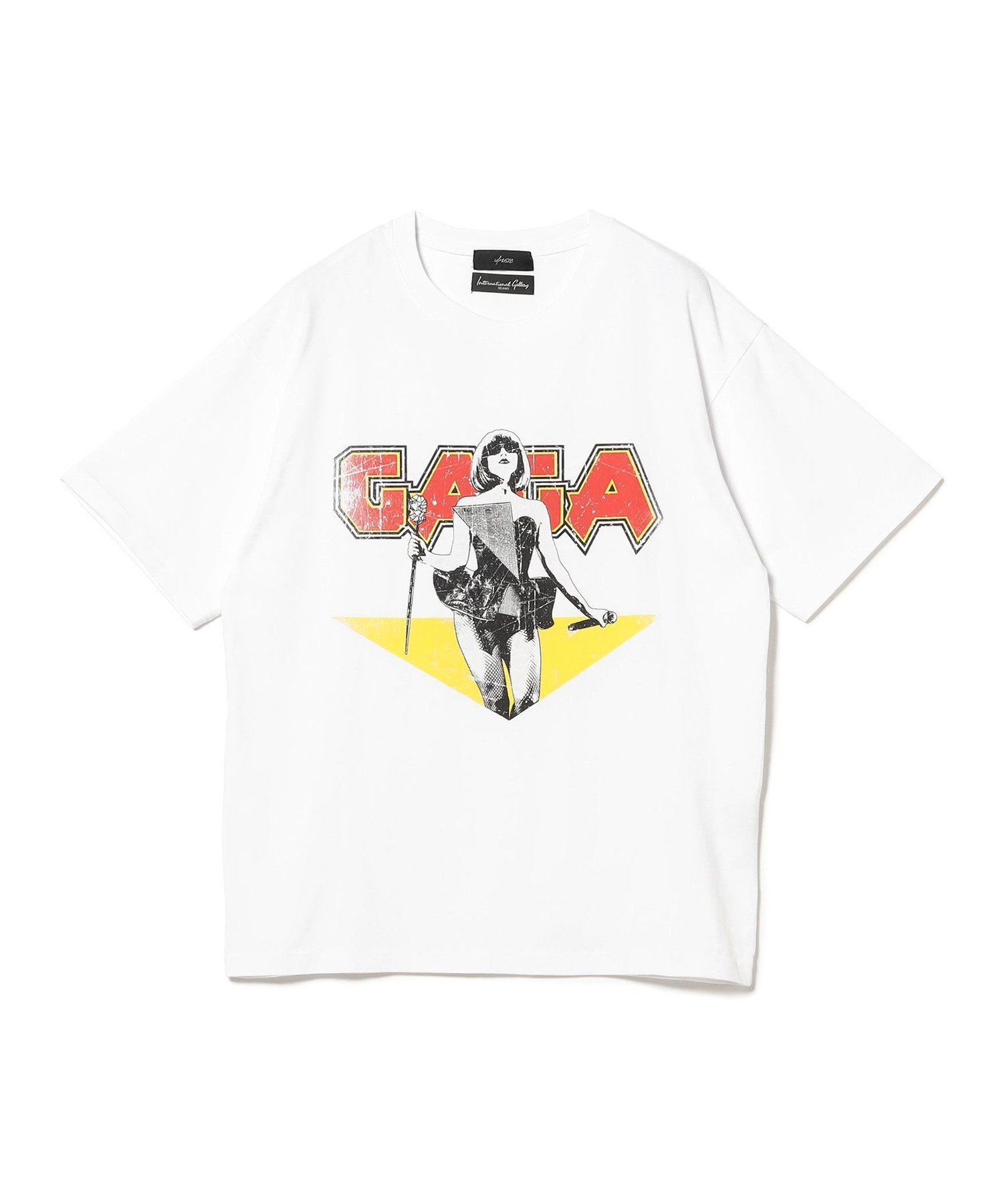 International Gallery BEAMS 【別注】U/MUSIC * IG / UNDERSONG Lady Gaga グラフィック Tシャツ 2 ビームス メン トップス カットソー・Tシャツ ホワイト ブラック【送料無料】