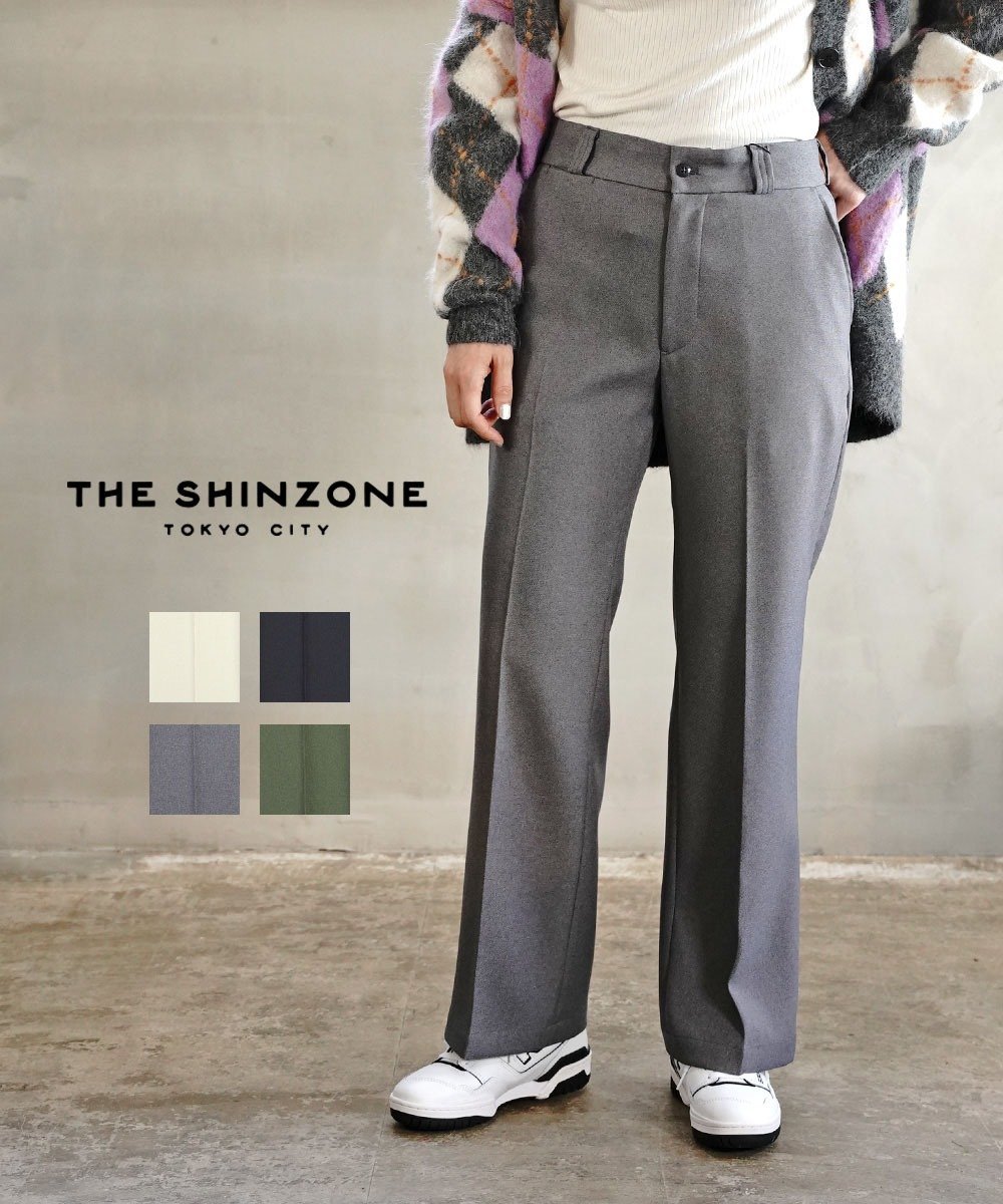 THE SHINZONE ザ シンゾーン スラックスパンツ センタープレスパンツ CENTER PRESS PANTS ブルーコムブルー パンツ スラックス・ドレスパンツ