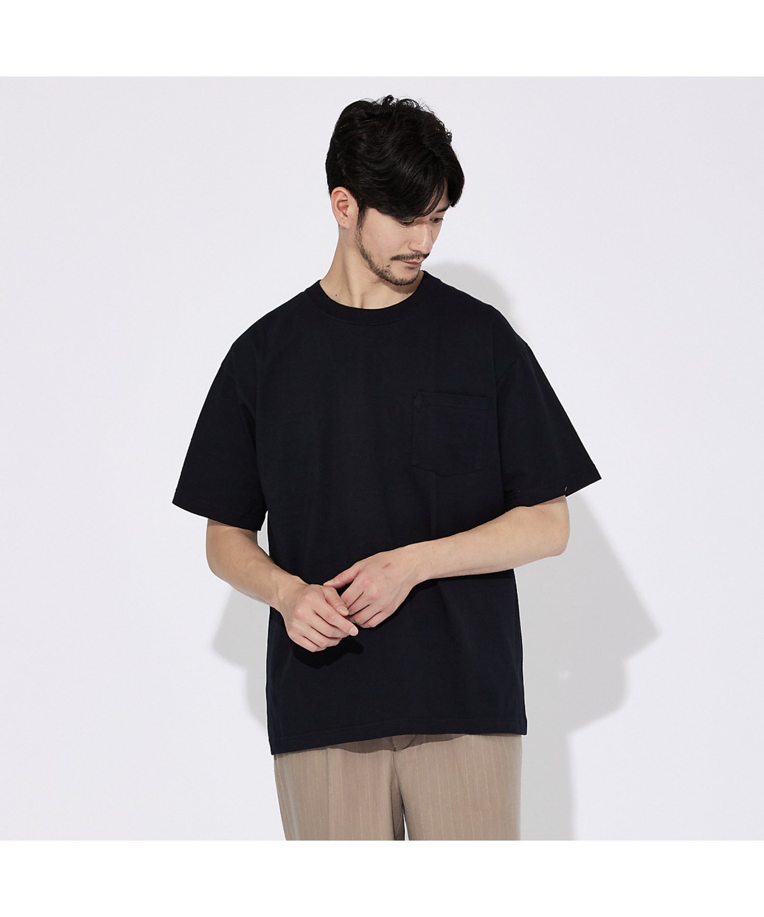 ABAHOUSE LASTWORD 【Hanes/ヘインズ】BEEFY-T / ポケットTシャツ / パックTシャツ アバハウス トップス カットソー・Tシャツ ホワイト ブラック