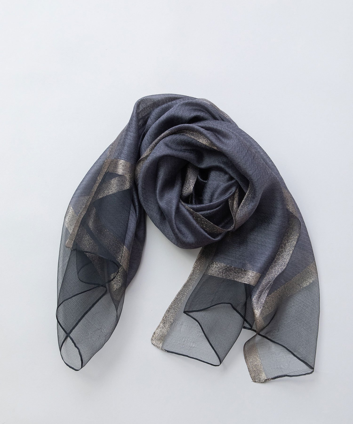 【SALE／50%OFF】Munich オーガンジーヘムストール ミューニック ファッション雑貨 マフラー・ストール・ネックウォーマー ピンク ブラック グレー【送料無料】