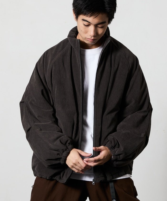 【SALE／21%OFF】FREAK'S STORE リラックスフィット コーデュロイ 中綿スタンドブルゾン 【限定展開】 25AW フリークスストア ジャケット・アウター ブルゾン・ジャンパー ブラウン グレー ブラック【送料無料】