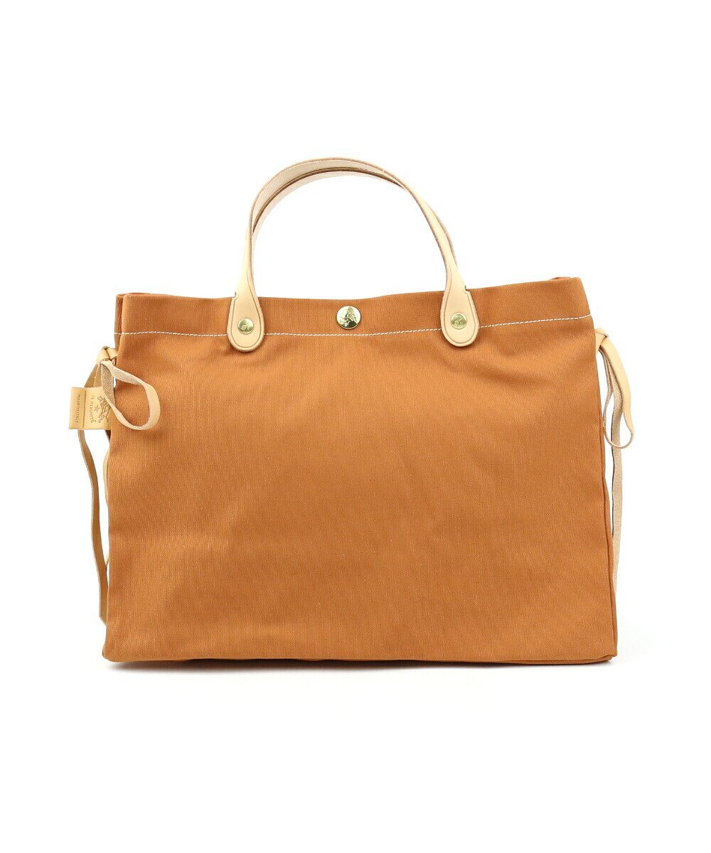 IL BISONTE イルビゾンテ コットンキャンバス サイドリボン トートバッグ ブルーコムブルー バッグ ト..