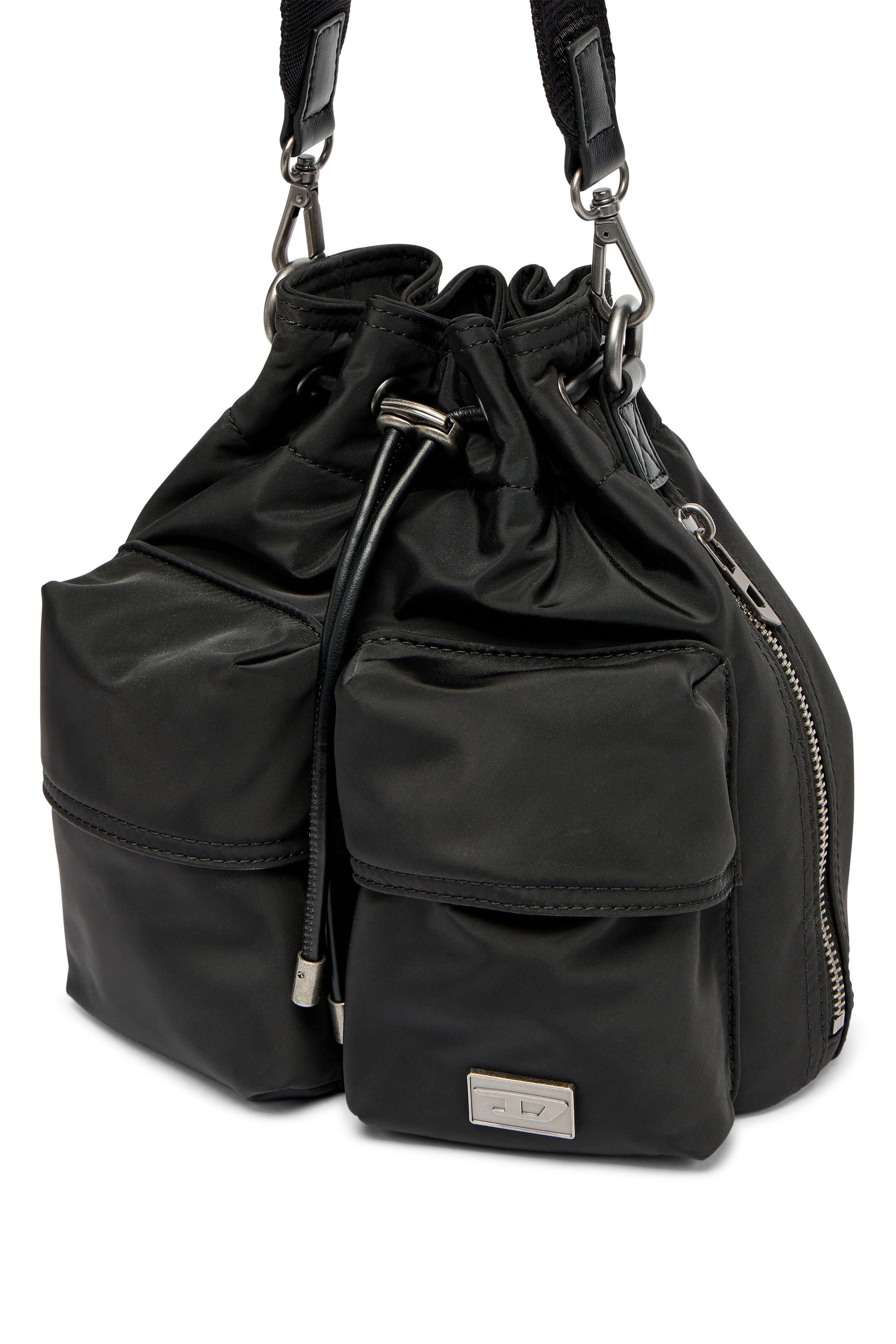 メンズ バケットバッグ MULTI-PKTS BUCKET X ディーゼル バッグ ショルダーバッグ ブラック