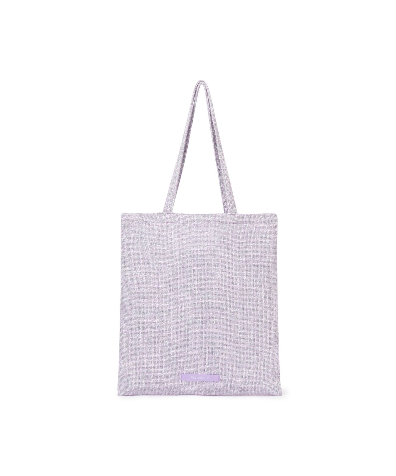 【SALE／30%OFF】Francfranc ロゴトート ツイード S パープル 通勤 通学 トートバッグ 鞄 サブバッグ フランフラン バッグ トートバッグ パープル