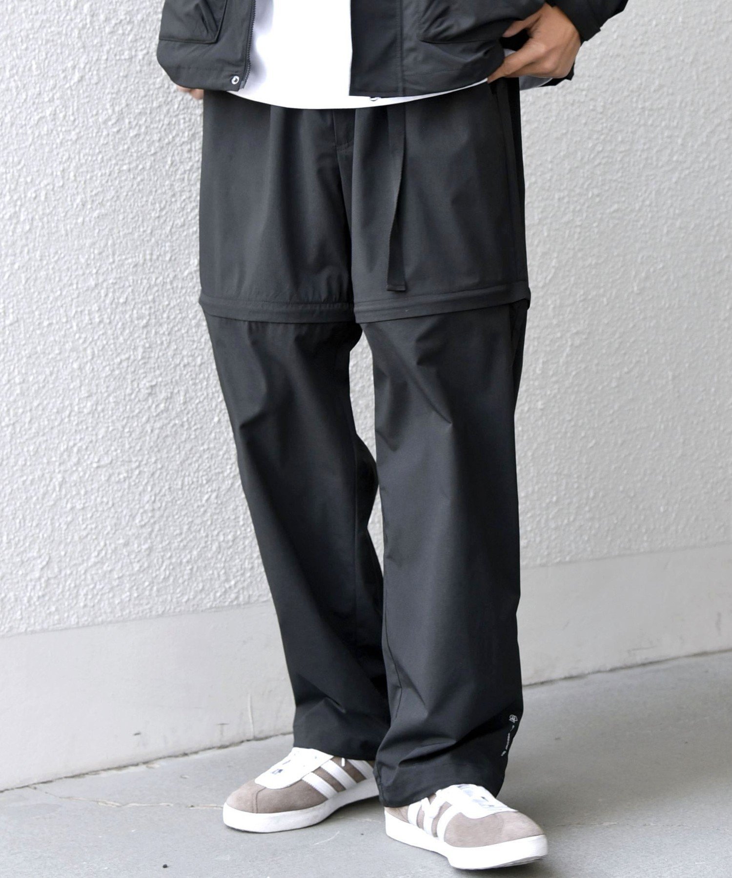 SHIPS any SHIPS any:＜撥水加工＞タスラン SOLOTEX(R) 2WAY トラック パンツ(セットアップ対応)◇ シップス パンツ カーゴパンツ ブラック【送料無料】