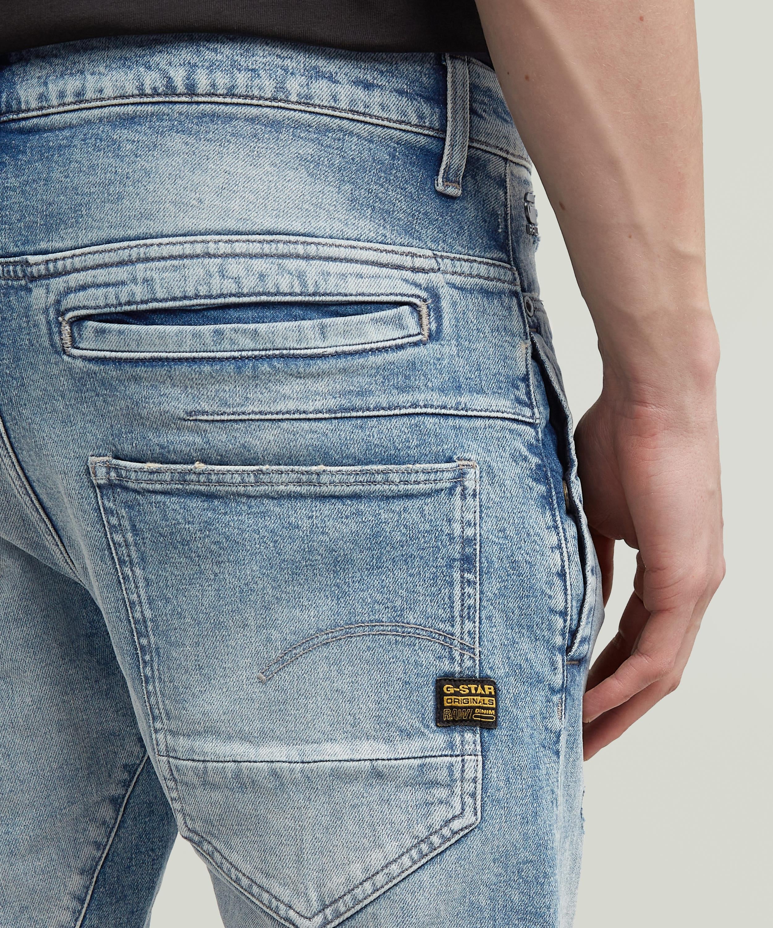 【公式ショップ】D-STAQ 3D SLIM JEANS/ヴィンテージライク立体裁断スリムテーパードジーンズ ジースターロゥ パンツ ジーンズ・デニムパンツ ブルー