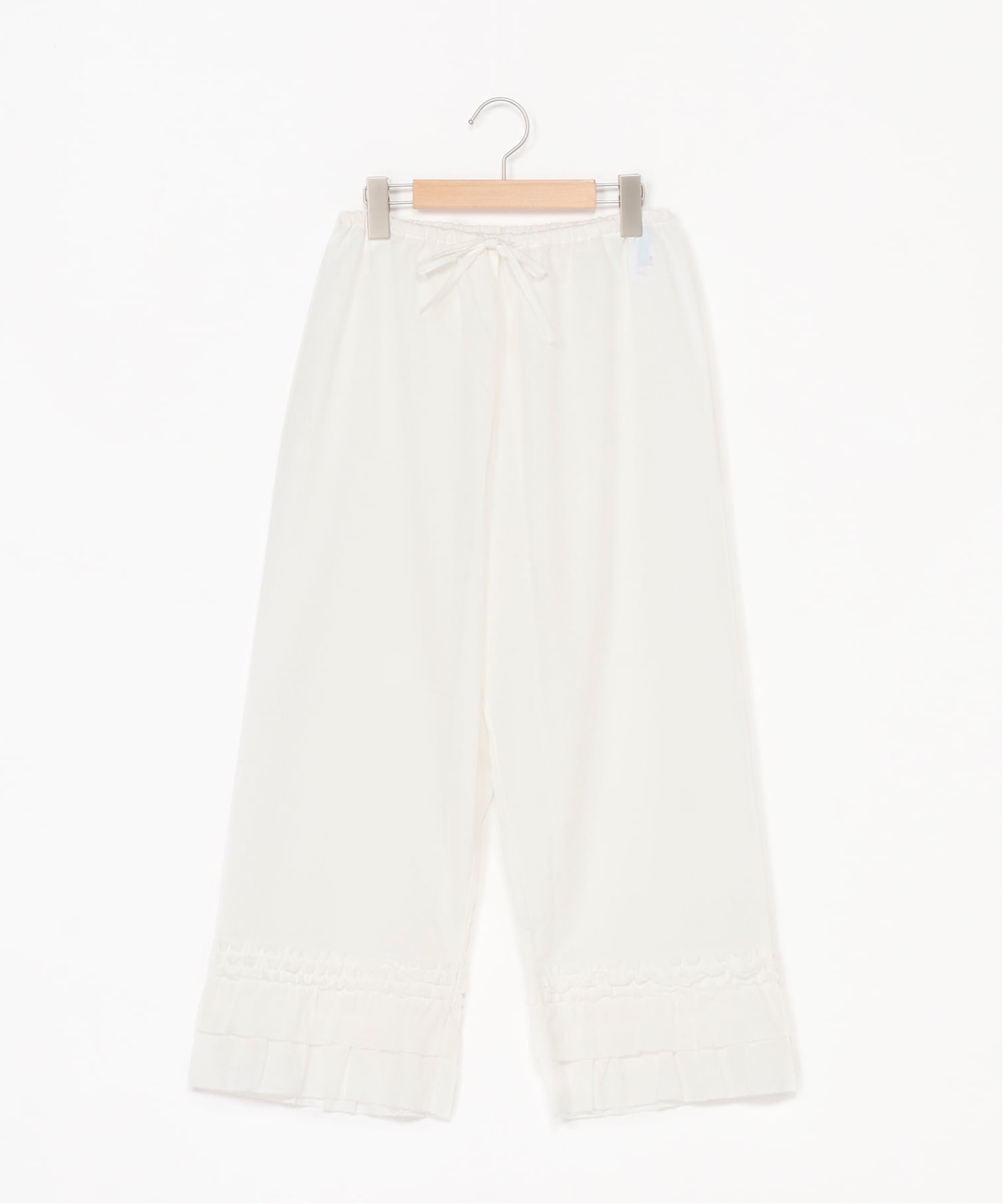 KID BLUE (W)26シャンブレーエンブN 8分丈ボトムス キッドブルー インナー・ルームウェア その他のインナー・ルームウェア ホワイト【送料無料】