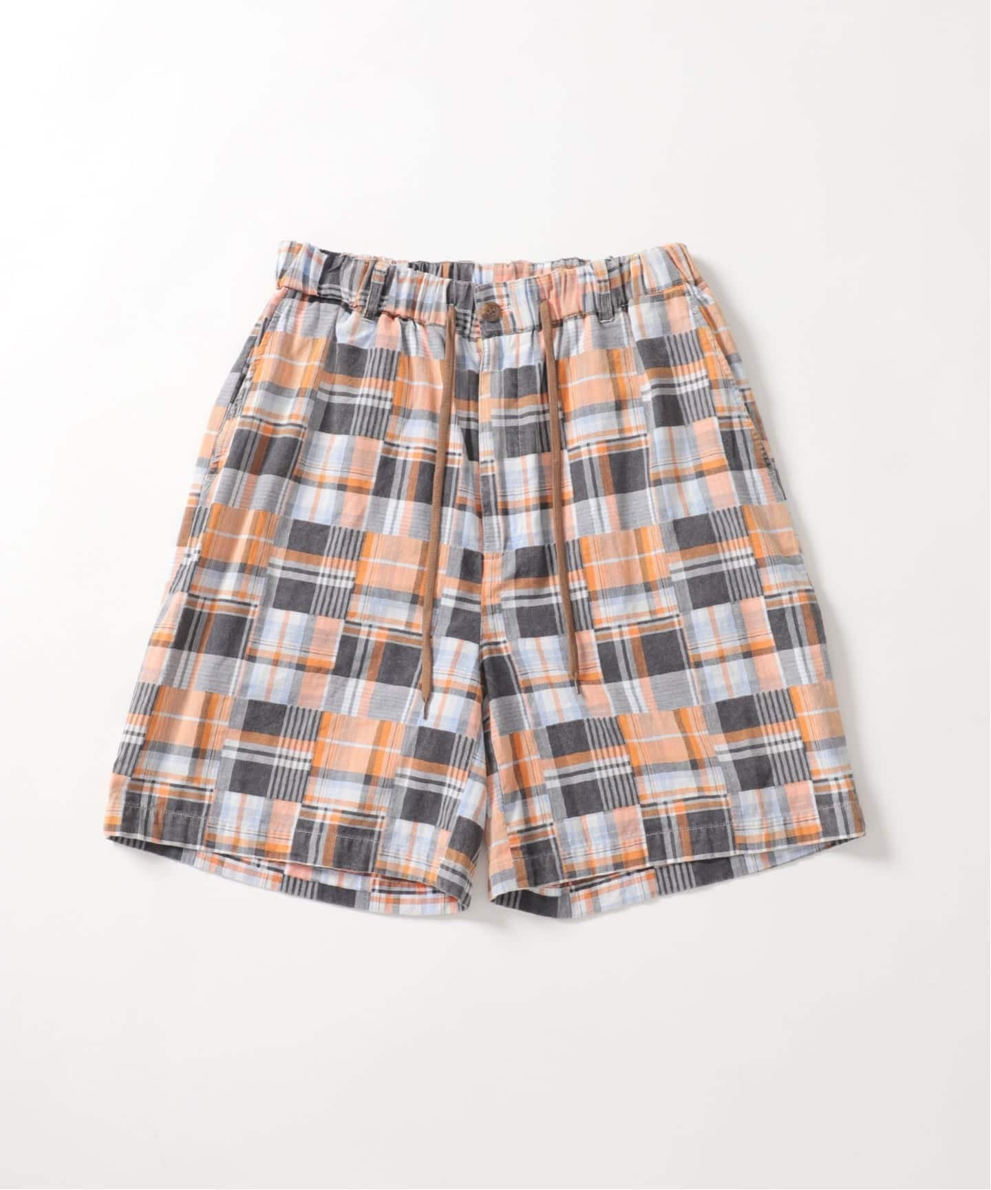 【SALE／30%OFF】B.C STOCK Garment wash Madras Shorts ベーセーストック パンツ その他のパンツ イエロー オレンジ【送料無料】