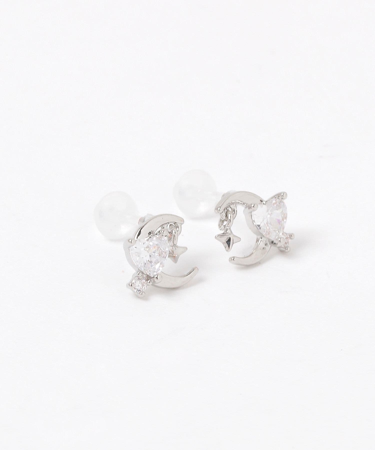 LAKOLE クレセントムーン樹脂ピアス[一部店舗限定アイテム] ラコレ アクセサリー・腕時計 ピアス シルバー ゴールド