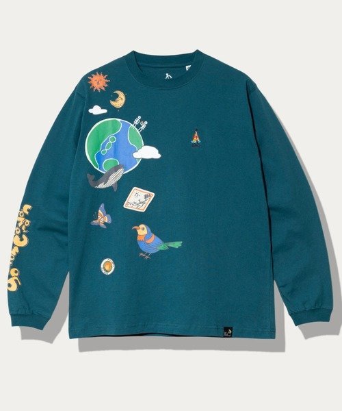 USA/C gsc planet ロングスリーブ TEE (MENS/WOMENS) ゴースローキャラバン トップス カットソー・Tシャツ ホワイト ブラック