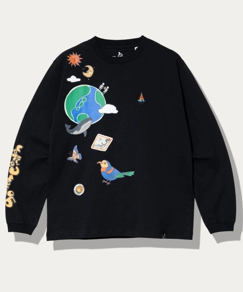 USA/C gsc planet ロングスリーブ TEE (MENS/WOMENS) ゴースローキャラバン トップス カットソー・Tシャツ ホワイト ブラック
