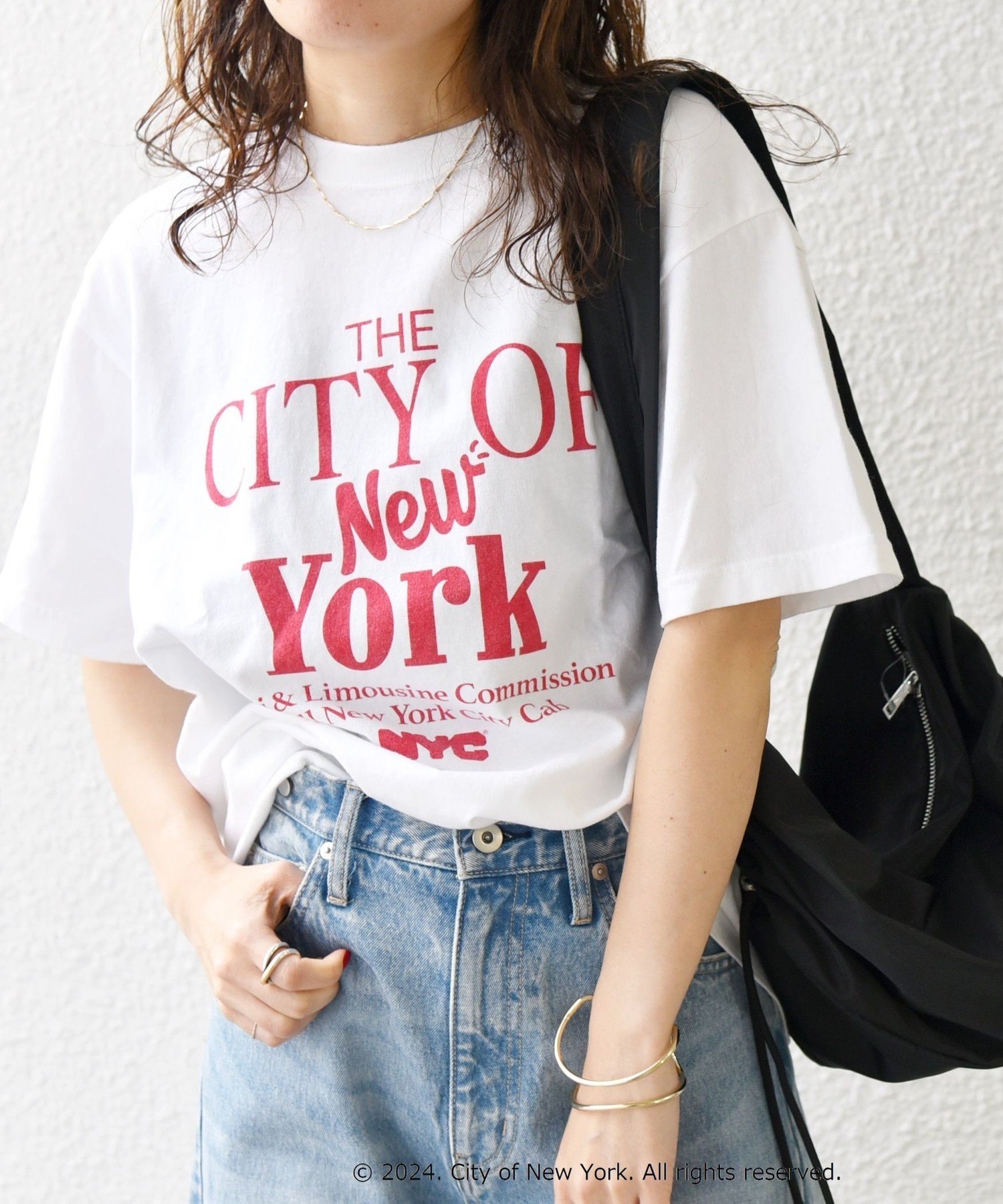 SHIPS any GOOD ROCK SPEED:＜洗濯機可能＞NYC CITY ロゴ TEE シップス トップス カットソー・Tシャツ ホワイト グレー【送料無料】のサムネイル