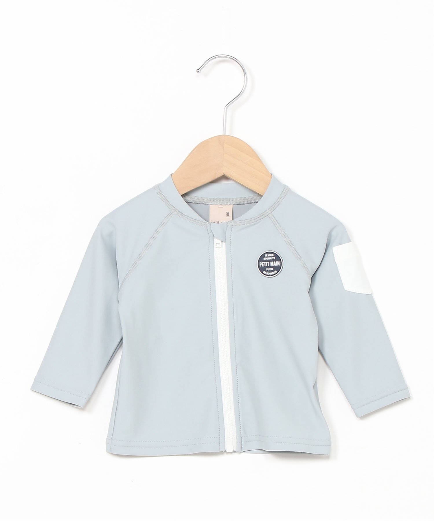 【SALE／30%OFF】petit main SWIMBABYラッシュガード ナルミヤオンライン 水着・スイムグッズ ラッシュガード グリーン ホワイト