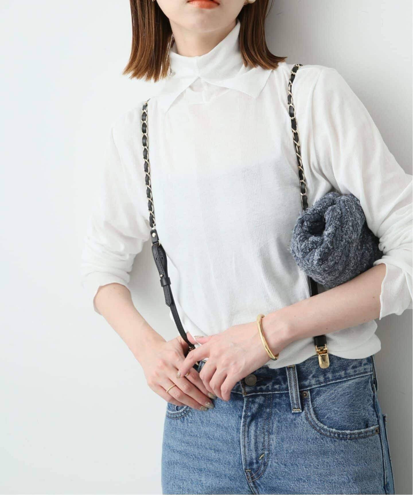SLOBE IENA 《追加2》miller/ミラー SLOBE別注 SHEER RIB タートルネック スローブ イエナ トップス カットソー・Tシャツ レッド ブラウン ホワイト【送料無料】のサムネイル