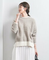 UNITED ARROWS フォックスカシミヤ クルーネック ニット 24FW ユナイテッドアローズ トップス ニット レッド ネイビー ブラック ホワイト