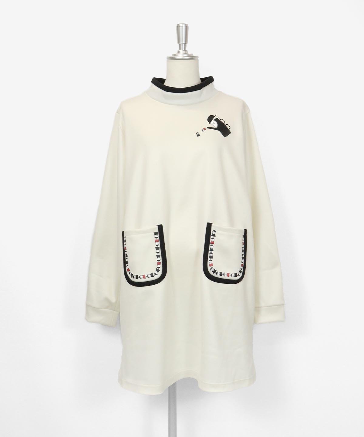 【SALE／40%OFF】Picone Club ピコポケットUVハイネックプルオーバー ピッコーネクラブ トップス その他のトップス ホワイト ブラック【送料無料】