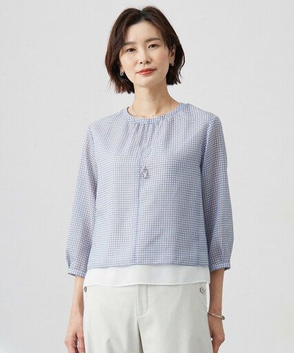 J.PRESS チェックプリント カットソー ジェイプレス トップス カットソー・Tシャツ グリーン ホワイト ブルー【送料無料】 J.PRESS チェックプリント カットソー ジェイプレス トップス カットソー・Tシャツ グリーン ホワイト ブルー【送料無料】