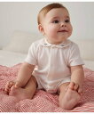 PETIT BATEAU ショートロンパース プチバトー マタニティウェア・ベビー用品 ロンパース・カバーオール ホワイト【送料無料】(4)