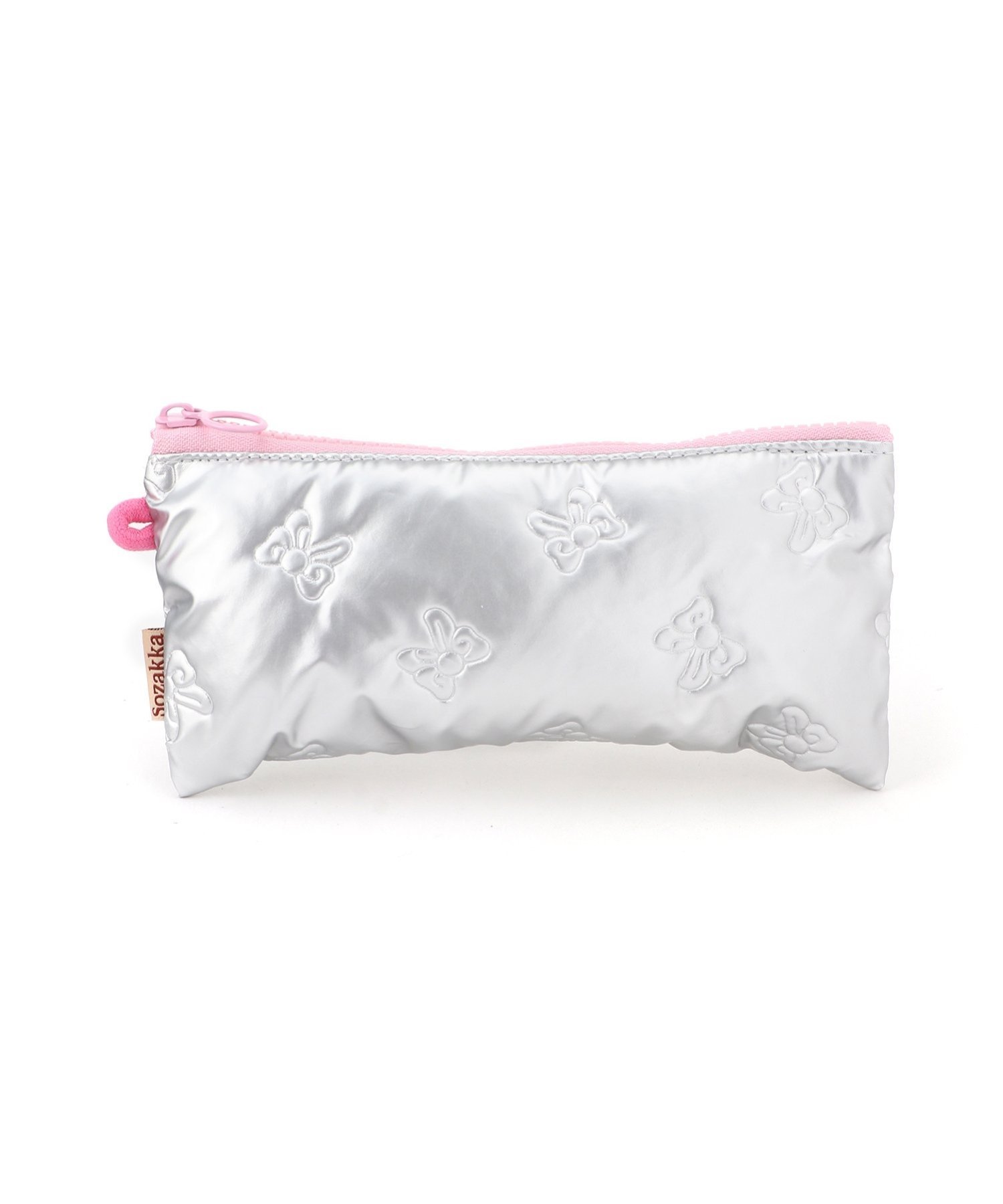 Mignonjour Mignonjour/(W)キルティングペンケース ミニョントレフル ルームヨンマルサンセレクティッド 財布・ポーチ・ケース ポーチ ホワイト シルバー ピンク