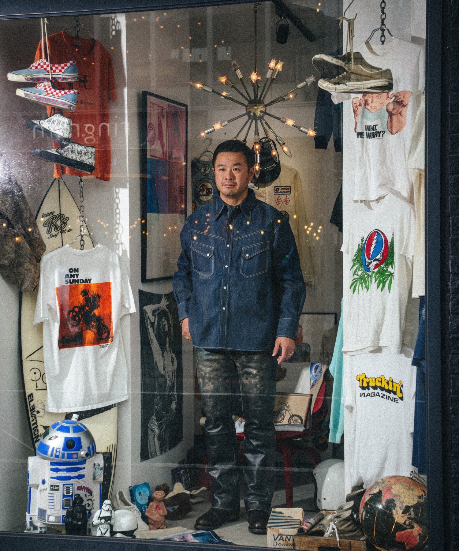ROYAL FLASH SAINT MICHAEL/セントマイケル/ BBJ_DENIM SHIRT ロイヤルフラッシュ トップス シャツ・ブラウス ブルー