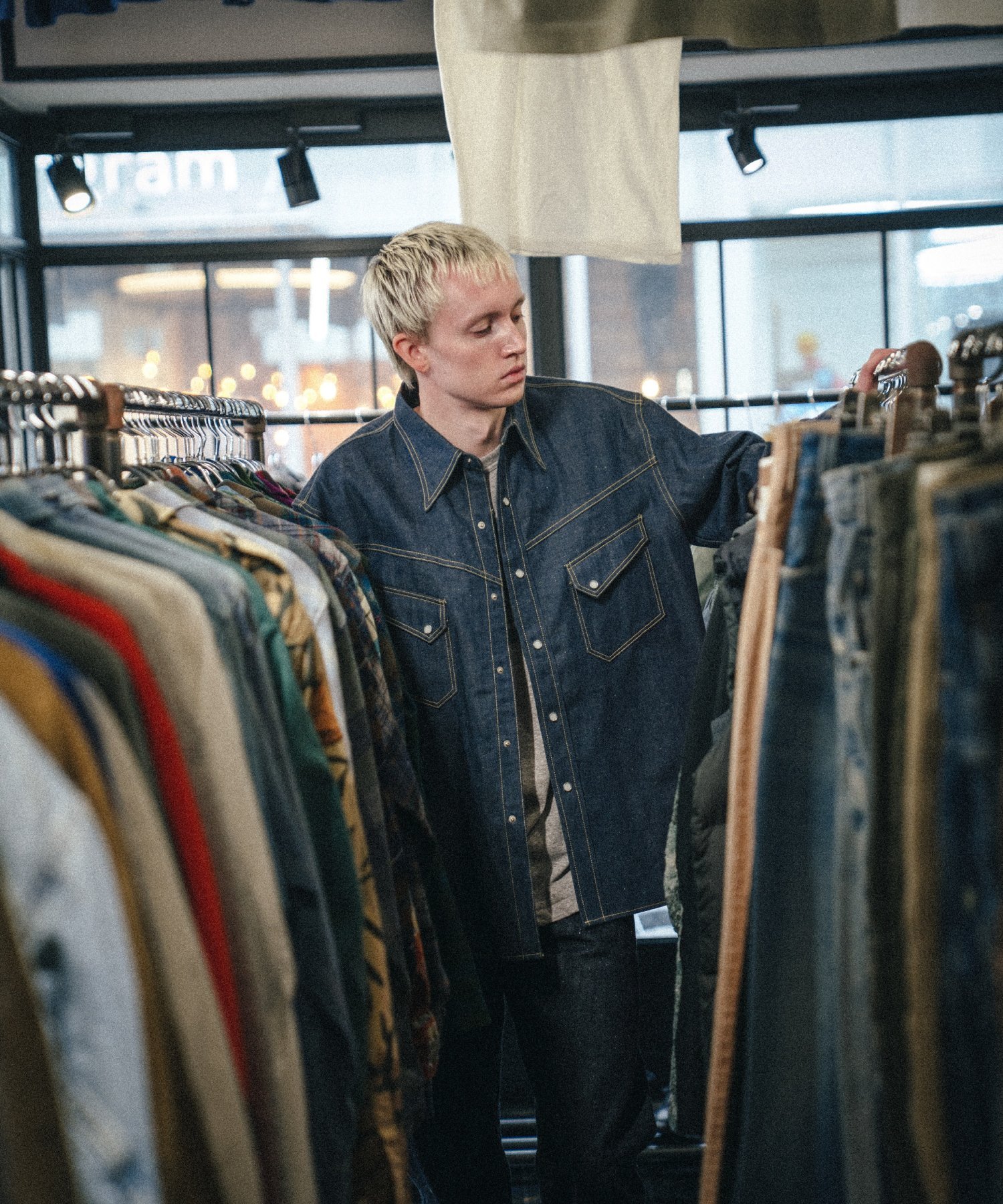ROYAL FLASH SAINT MICHAEL/セントマイケル/ BBJ_DENIM SHIRT ロイヤルフラッシュ トップス シャツ・ブラウス ブルー
