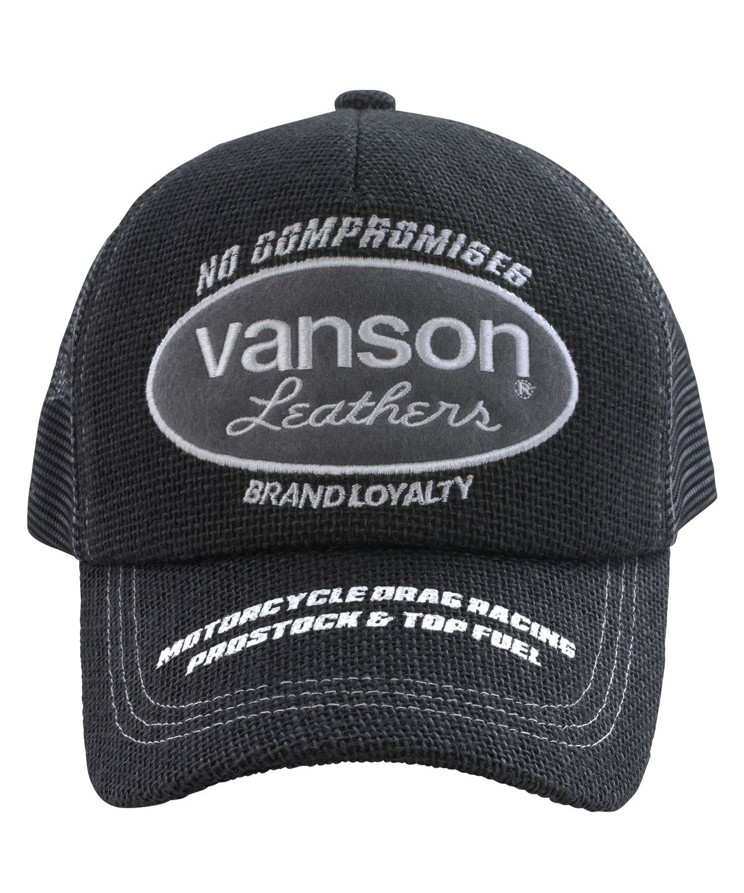 Vanson Leathers MESH CAP バンソンレザーズ 帽子 キャップ ブラック【送料無料】