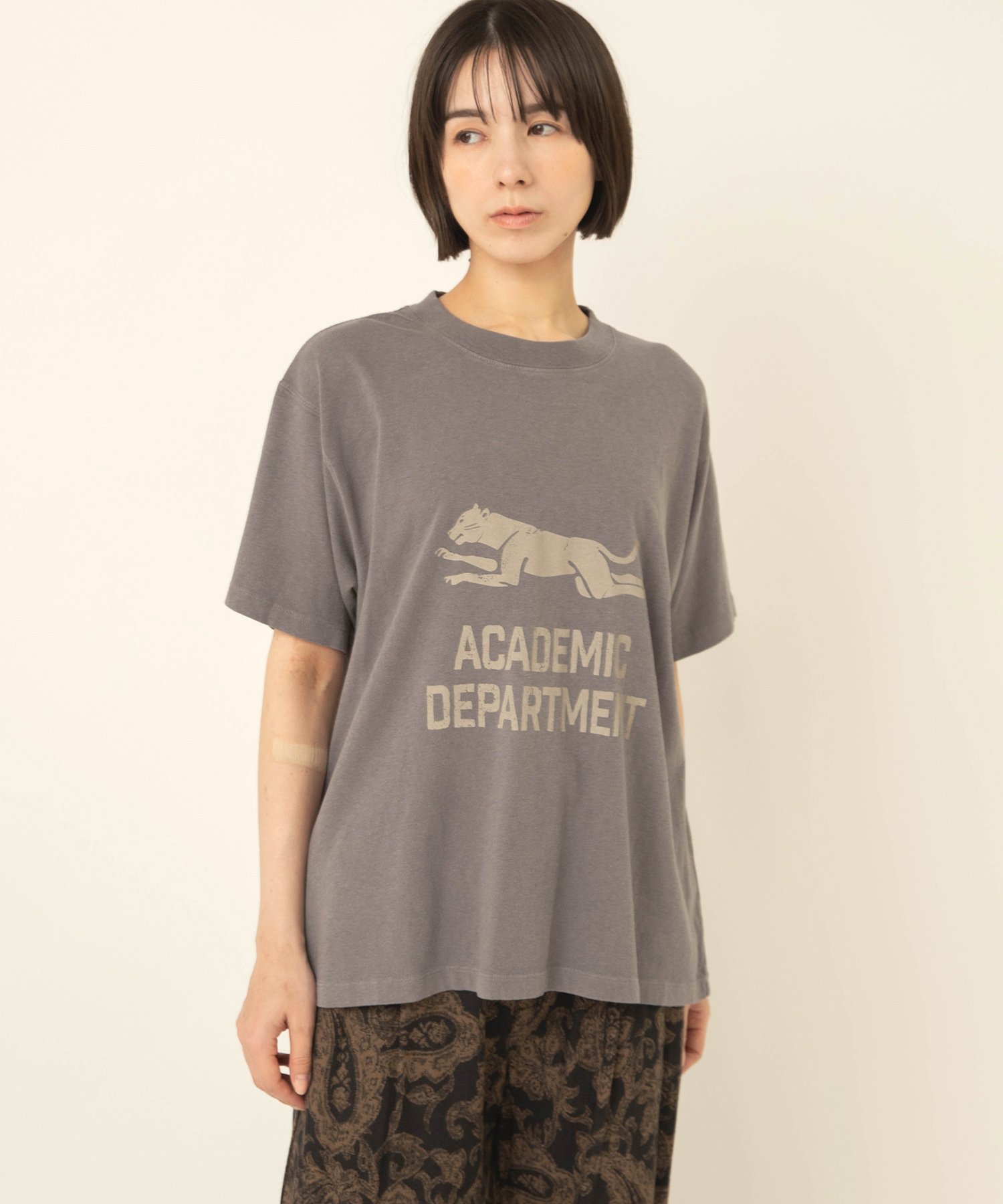 RNA-N M2696 ユーズドライクカレッジT アールエヌエーエヌ トップス カットソー・Tシャツ レッド グレー ネイビー