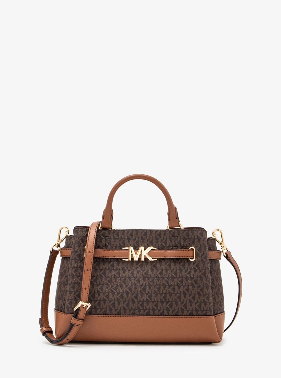 マイケルコース ハンドバッグ 【SALE／72%OFF】MICHAEL KORS REED センタージップ ベルテッド サッチェル スモール - MKシグネチャー マイケルコース マイケル・コース バッグ ハンドバッグ ブラウン【送料無料】