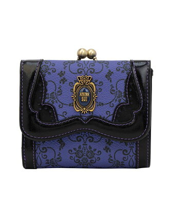 ANNA SUI アナスイ ANNA SUI リーブル 口金二つ折り財布 クイーポ 財布・ポーチ・ケース 財布 ブラック ネイビー パープル ベージュ【送料無料】