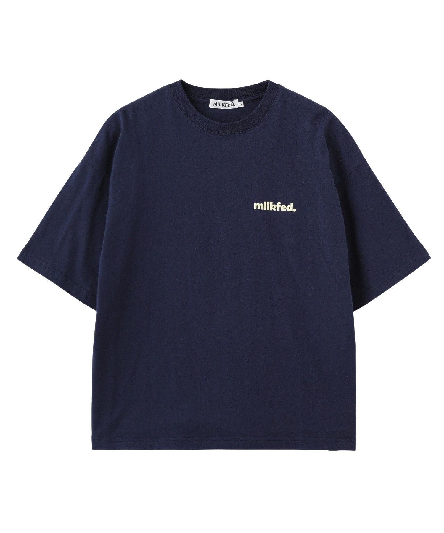 MILKFED. M.FEDDY LOGO WIDE S/S TEE ミルクフェド トップス カットソー・Tシャツ ネイビー