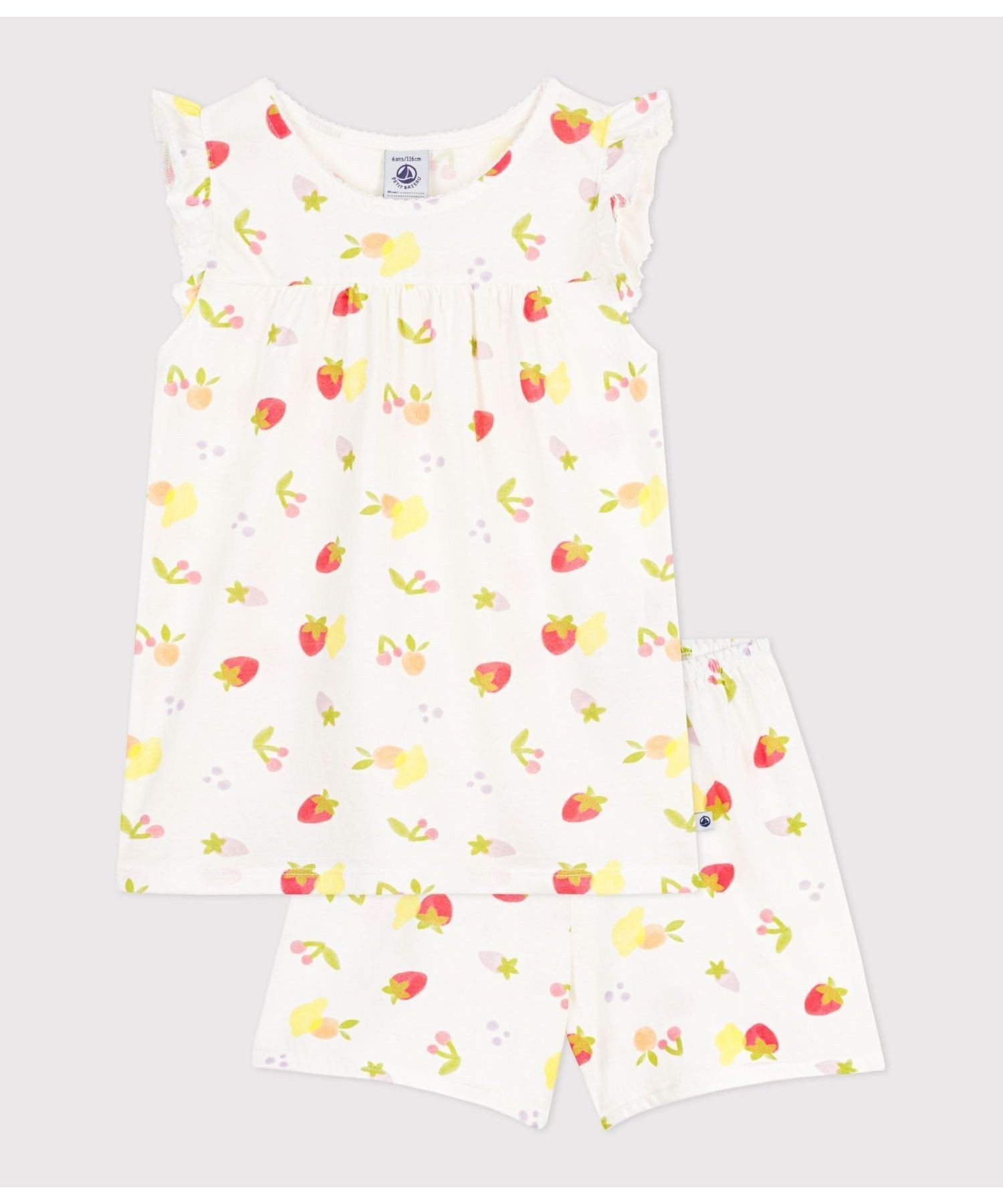 PETIT BATEAU フルーツプリントパジャマ プチバトー インナー・ルームウェア パジャマ【送料無料】