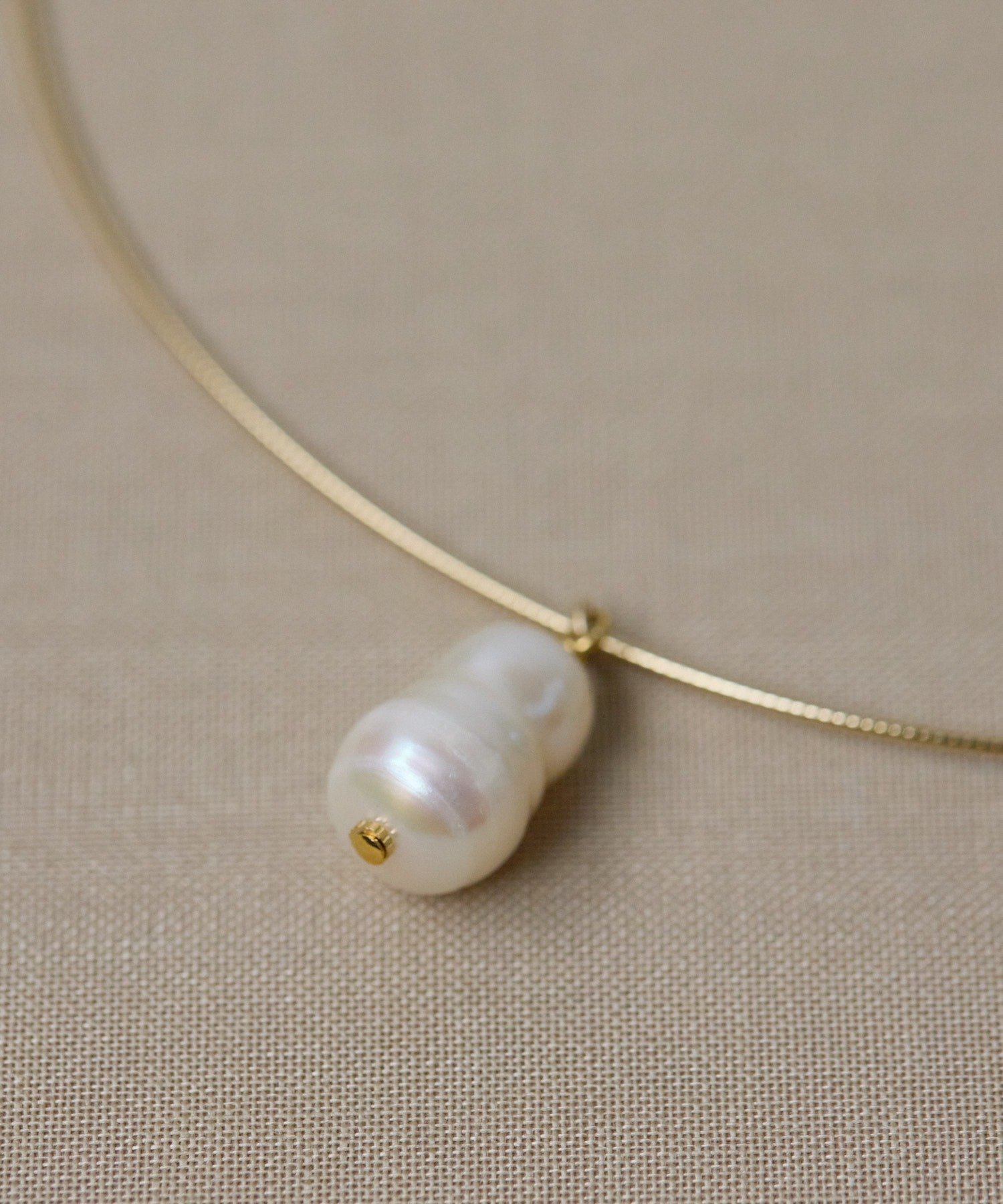 ear PAPILLONNER 《WEB&一部店舗限定》雪だるまパールチョーカーネックレス イア パピヨネ アクセサリー・腕時計 ネックレス ゴールド【送料無料】