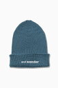 and wander merino wool cap アンドワンダー 帽子 その他の帽子 ブラック ブルー ホワイト グレー【送料無料】