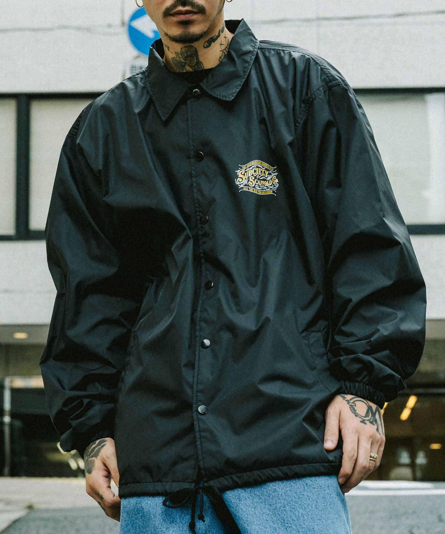 【SALE／50%OFF】Subciety VARIETY COACH JKT サブサエティ ジャケット・アウター ナイロンジャケット ブラック【送料無料】