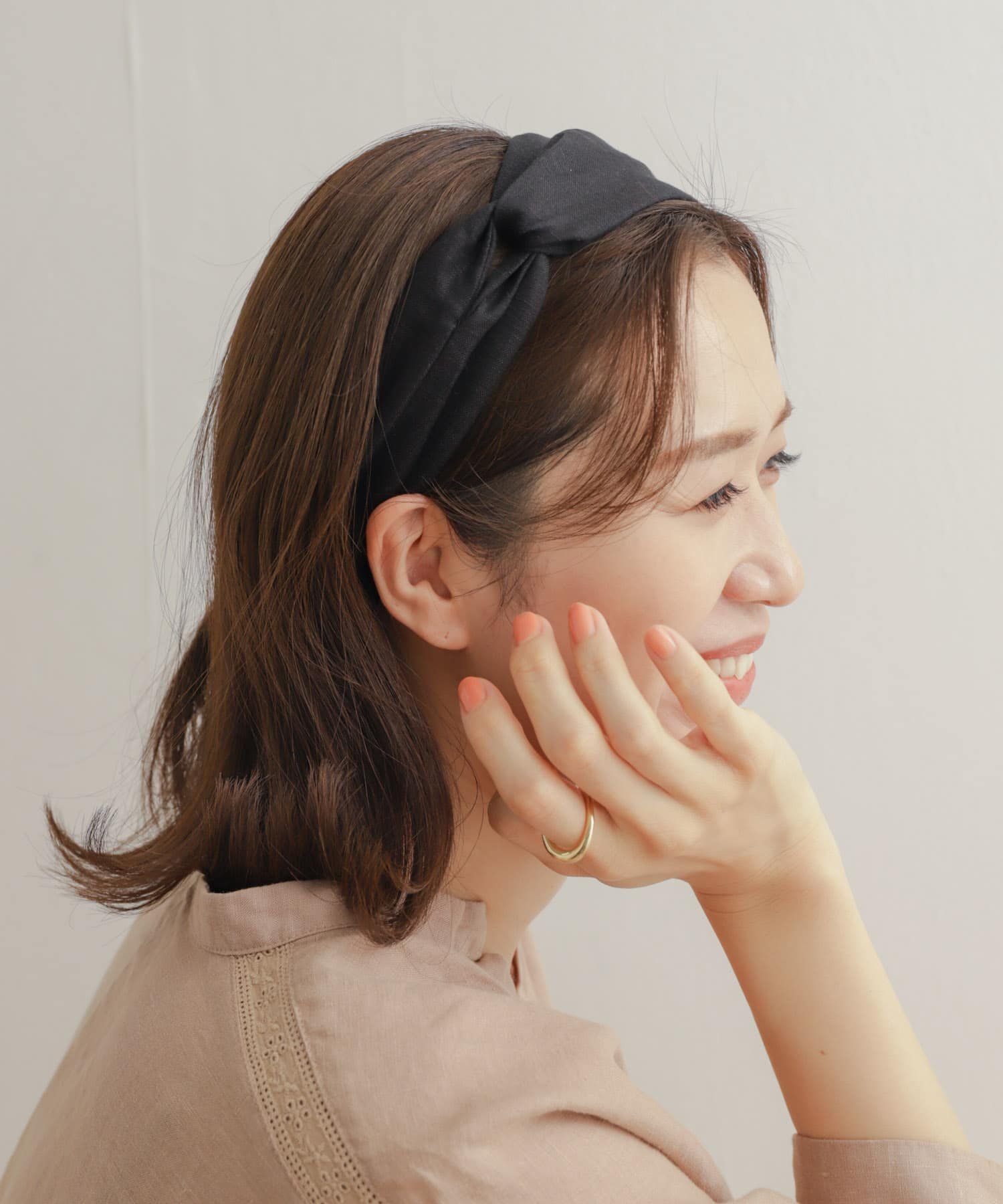 URBAN RESEARCH DOORS リネンブレンドヘアバンド アーバンリサーチドアーズ ヘアアクセサリー カチュー..